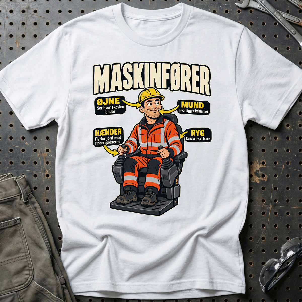 
Produktbillede af Maskinfører – Anatomi T-Shirt