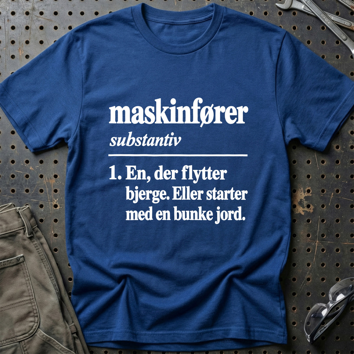 
Maskinfører – Definition T-Shirt – Blå Royal