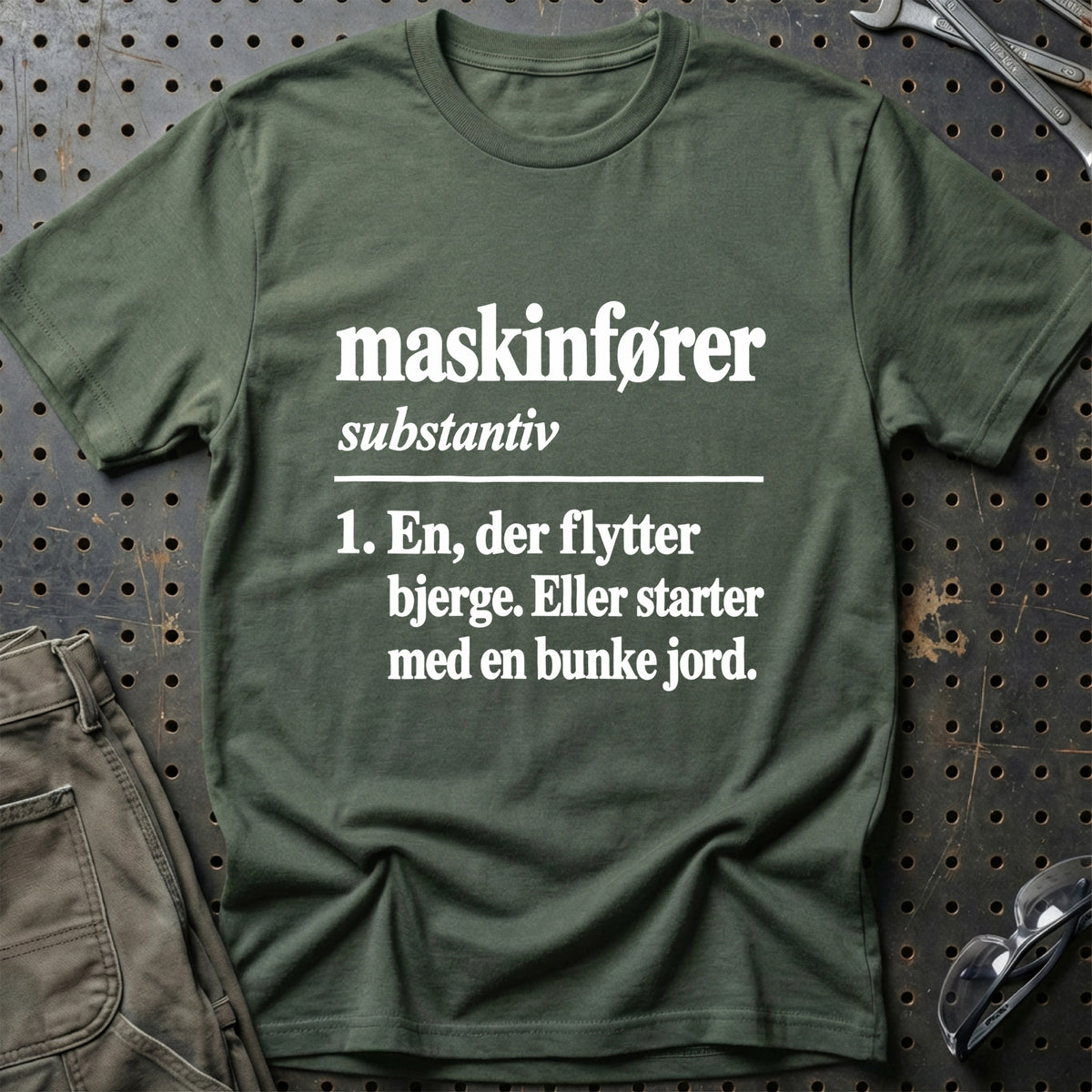 
Maskinfører – Definition T-Shirt – Grøn Militær