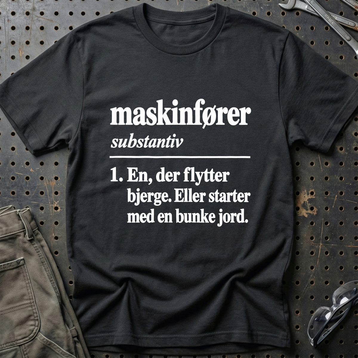 
Maskinfører – Definition T-Shirt – Sort
