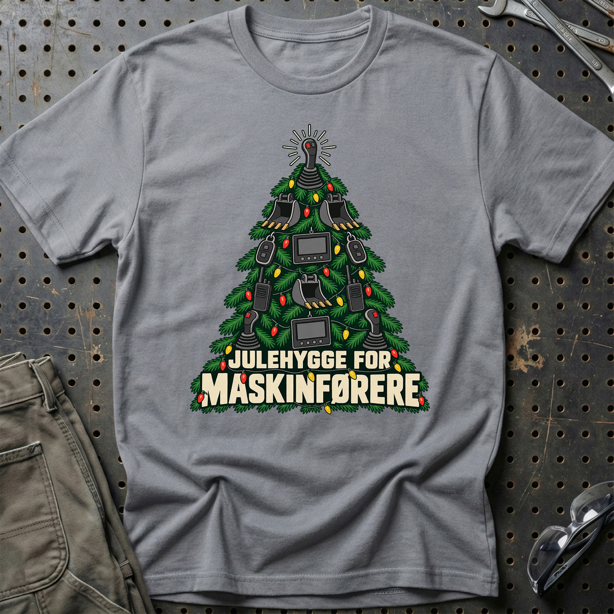 
Maskinfører – Julehygge – Unisex T-Shirt – Grå Sport