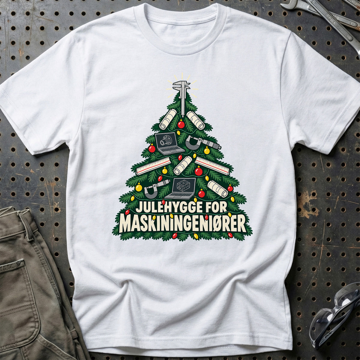 
Maskiningeniør – Julehygge – Unisex T-Shirt – Hvid