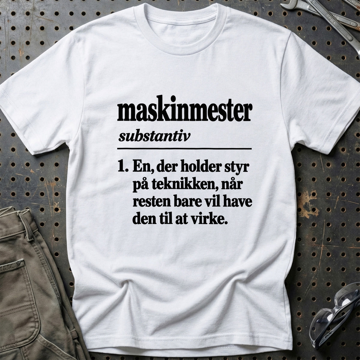 
Maskinmester – Definition T-Shirt – Hvid