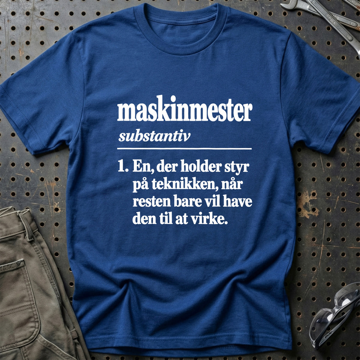 
Maskinmester – Definition T-Shirt – Blå Royal
