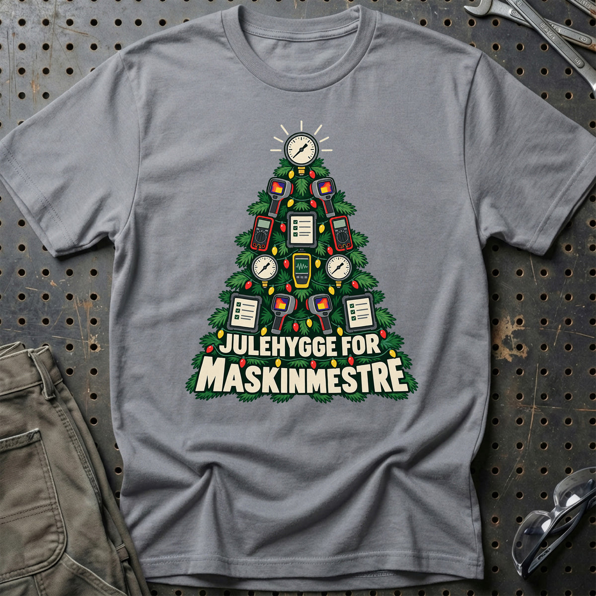 
Maskinmester – Julehygge – Unisex T-Shirt – Grå Sport
