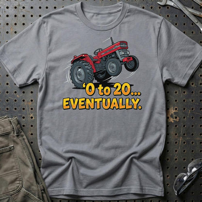 Massey Ferguson 135 “0 to 20… Eventually” - Unisex T-Shirt-Beklædning-Massey Ferguson-Grå Sport-S-Garage Culture Shop- garage - man cave - merchandise