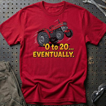 Massey Ferguson 135 “0 to 20… Eventually” - Unisex T-Shirt-Beklædning-Massey Ferguson-Rød-S-Garage Culture Shop- garage - man cave - merchandise