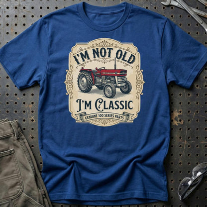 Massey Ferguson 135 I’m Not Old, I’m Classic - Unisex T-Shirt-Beklædning-Massey Ferguson-Blå Royal-S-Garage Culture Shop- garage - man cave - merchandise