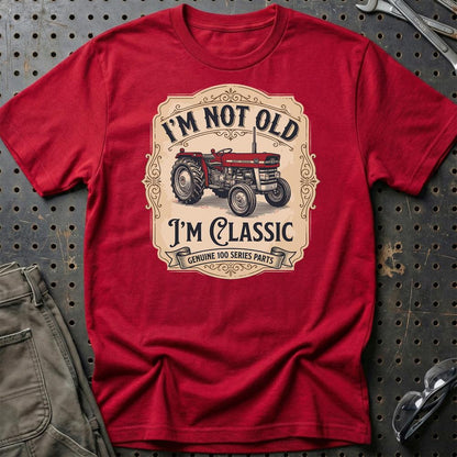 Massey Ferguson 135 I’m Not Old, I’m Classic - Unisex T-Shirt-Beklædning-Massey Ferguson-Rød-S-Garage Culture Shop- garage - man cave - merchandise
