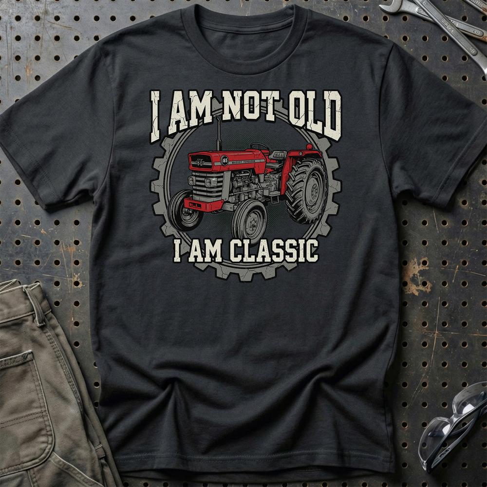 Massey Ferguson 165 I Am Not Old, I Am Classic T-Shirt-Beklædning-Massey Ferguson-Sort-S-Garage Culture Shop- garage - man cave - merchandise