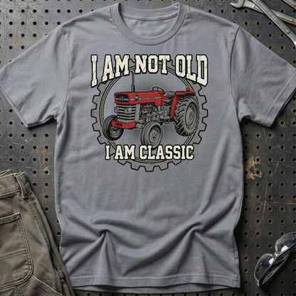 Massey Ferguson 165 I Am Not Old, I Am Classic - Unisex T-Shirt-Beklædning-Massey Ferguson-Grå Sport-S-Garage Culture Shop- garage - man cave - merchandise