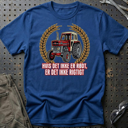 Massey Ferguson 185 Hvis Det Ikke Er Rødt, Er Det Ikke Rigtigt - Unisex T-Shirt-Beklædning-Massey Ferguson-Blå Royal-S-Garage Culture Shop- garage - man cave - merchandise