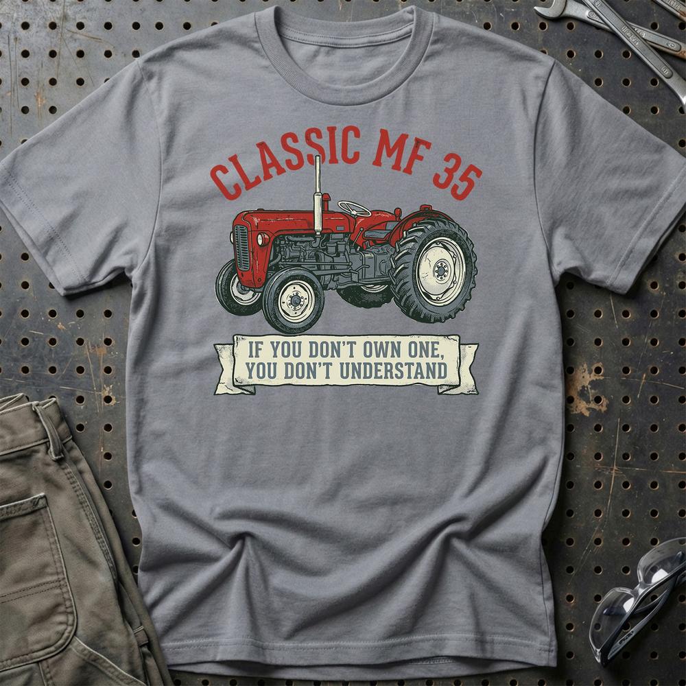 Massey Ferguson 35 Classic - Unisex T-Shirt-Beklædning-Massey Ferguson-Grå Sport-S-Garage Culture Shop- garage - man cave - merchandise