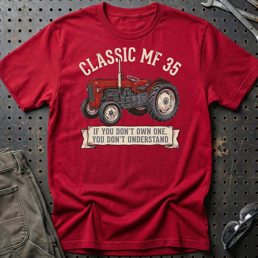Massey Ferguson 35 Classic - Unisex T-Shirt-Beklædning-Massey Ferguson-Rød-S-Garage Culture Shop- garage - man cave - merchandise