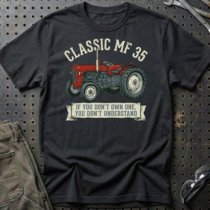 Massey Ferguson 35 Classic - Unisex T-Shirt-Beklædning-Massey Ferguson-Sort-S-Garage Culture Shop- garage - man cave - merchandise