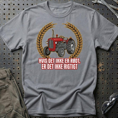 Massey Ferguson 35 Hvis Det Ikke Er Rødt, Er Det Ikke Rigtigt - Unisex T-Shirt-Beklædning-Massey Ferguson-Grå Sport-S-Garage Culture Shop- garage - man cave - merchandise