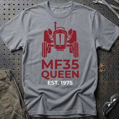 Massey Ferguson 35 Queen - Unisex T-Shirt-Beklædning-Massey Ferguson-Grå Sport-S-Garage Culture Shop- garage - man cave - merchandise