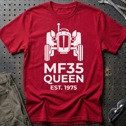 Massey Ferguson 35 Queen - Unisex T-Shirt-Beklædning-Massey Ferguson-Rød-S-Garage Culture Shop- garage - man cave - merchandise