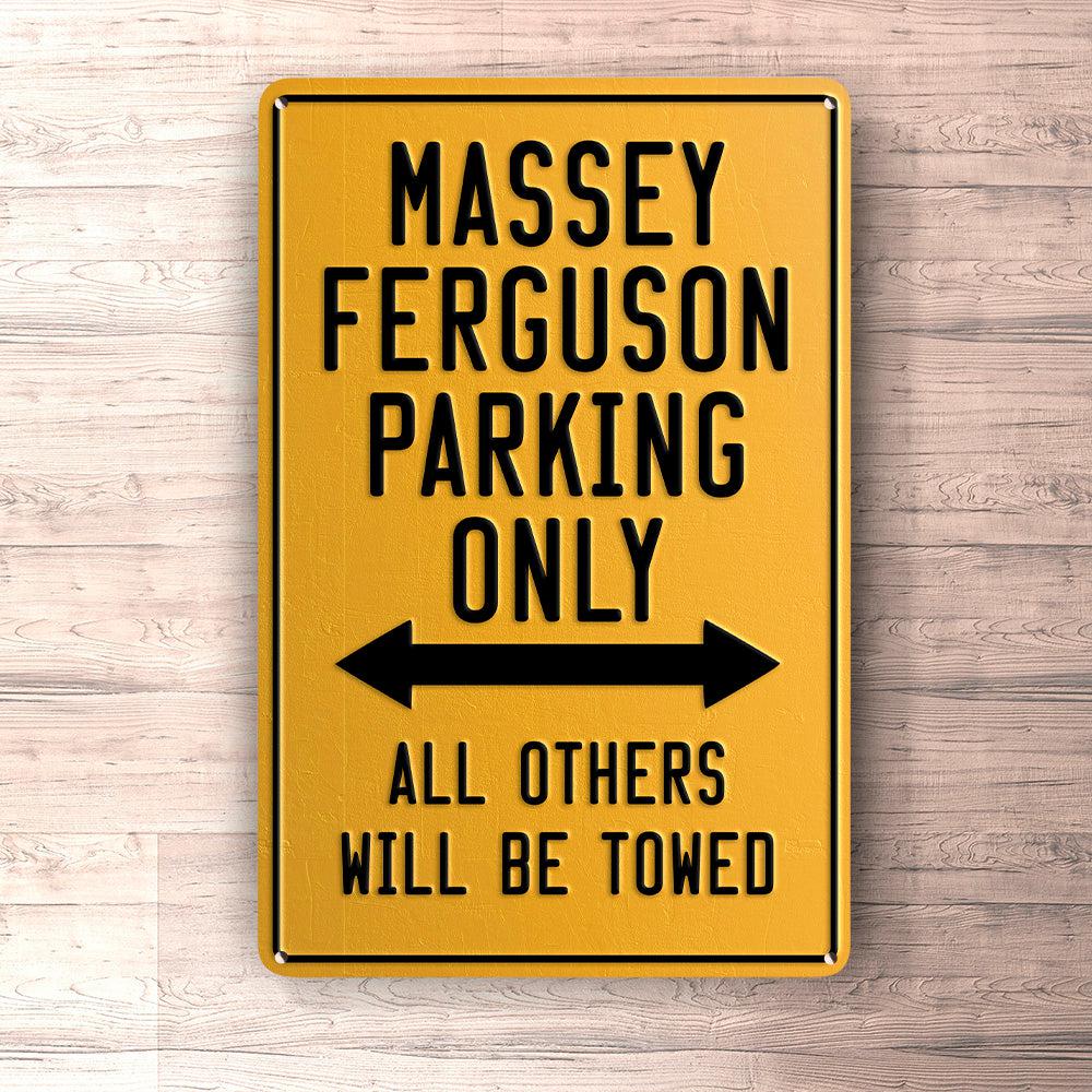 Massey Ferguson Parking Only Skilte, Musemåtte, Dørmåtte , Plakat-Parking skilte-Massey Ferguson-Garage Culture Shop- garage - man cave - merchandise