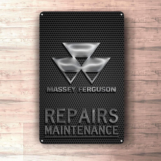 Massey Ferguson Repairs Maintenance Skilte, Musemåtte, Dørmåtte , Plakat-Skilte-Massey Ferguson-Garage Culture Shop- garage - man cave - merchandise