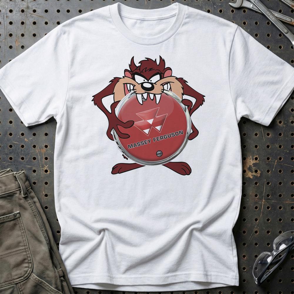 Massey Ferguson TAZ T-Shirt-Beklædning-Massey Ferguson-Hvid-S-Garage Culture Shop- garage - man cave - merchandise