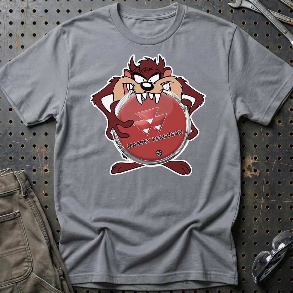 Massey Ferguson TAZ T-Shirt-Beklædning-Massey Ferguson-Grå Sport-S-Garage Culture Shop- garage - man cave - merchandise