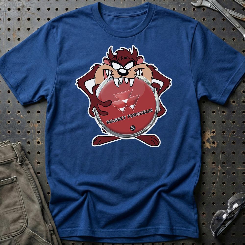 Massey Ferguson TAZ T-Shirt-Beklædning-Massey Ferguson-Blå Royal-S-Garage Culture Shop- garage - man cave - merchandise
