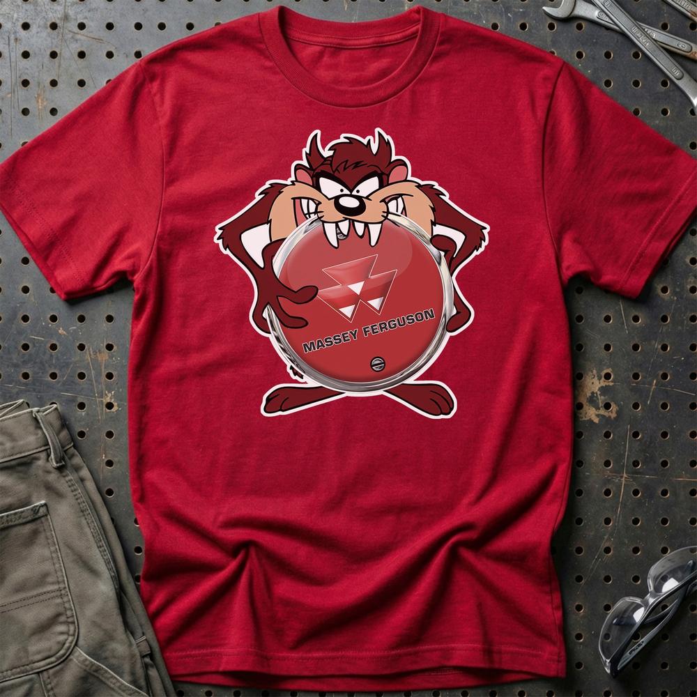 Massey Ferguson TAZ T-Shirt-Beklædning-Massey Ferguson-Rød-S-Garage Culture Shop- garage - man cave - merchandise
