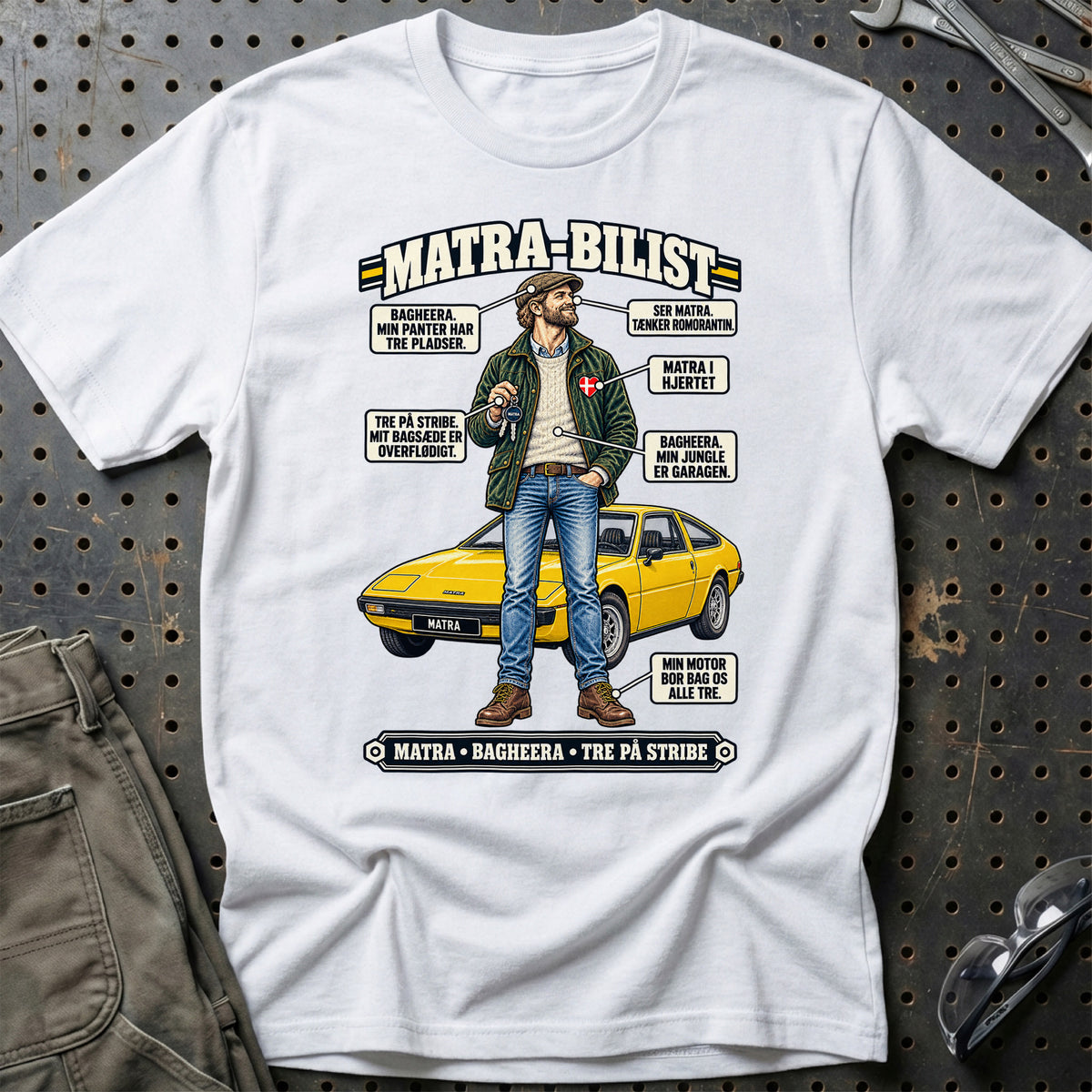 
Matra-Bilist T-Shirt – Hvid