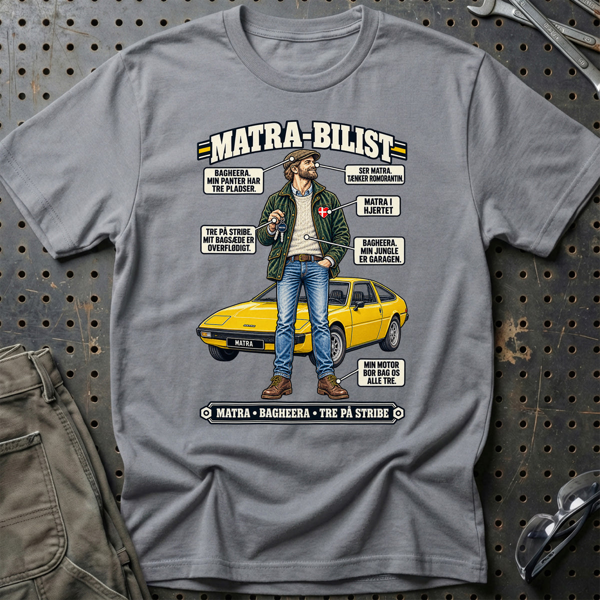 
Matra-Bilist T-Shirt – Grå Sport