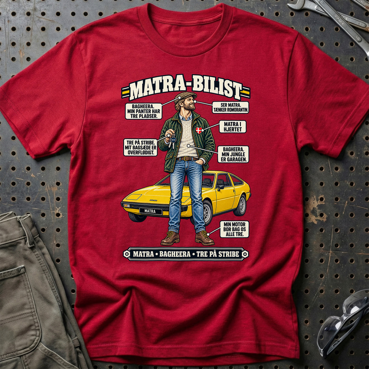 
Matra-Bilist T-Shirt – Rød