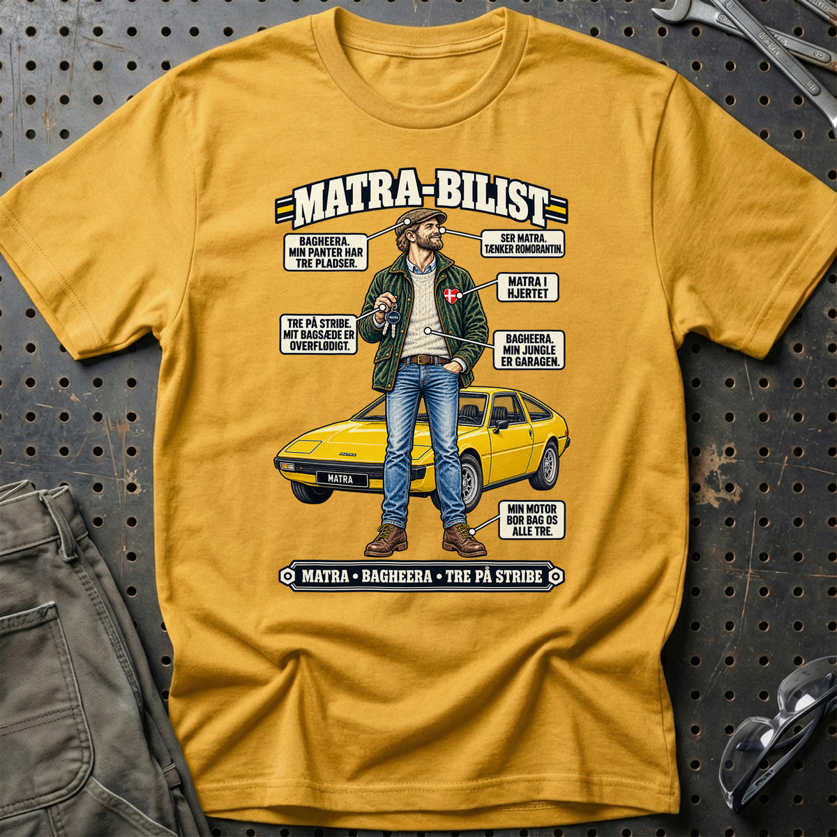 
Matra-Bilist T-Shirt – Guld