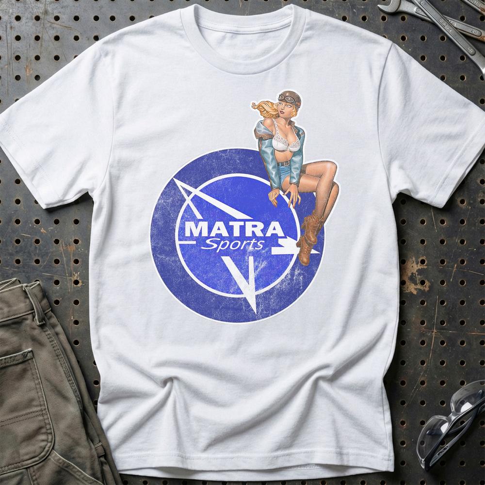 Matra Pinup T-Shirt-Beklædning-Matra-Hvid-S-Garage Culture Shop- garage - man cave - merchandise
