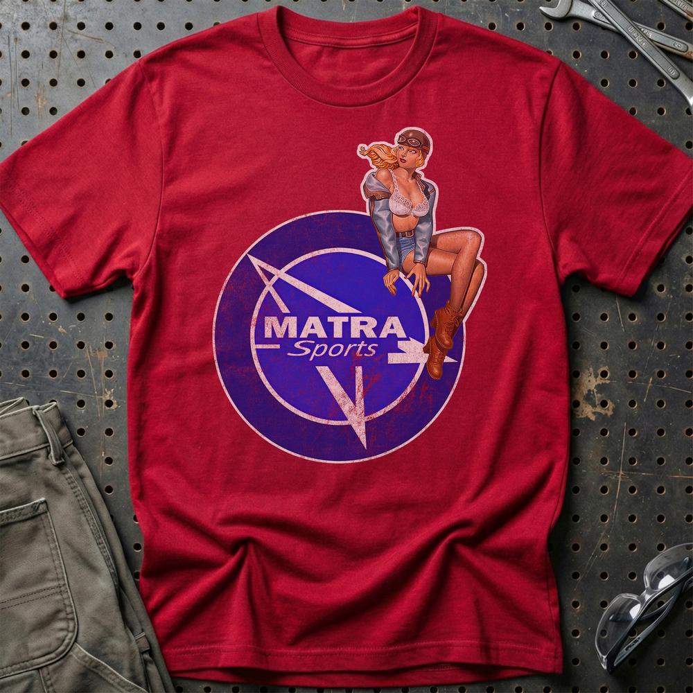 Matra Pinup T-Shirt-Beklædning-Matra-Rød-S-Garage Culture Shop- garage - man cave - merchandise