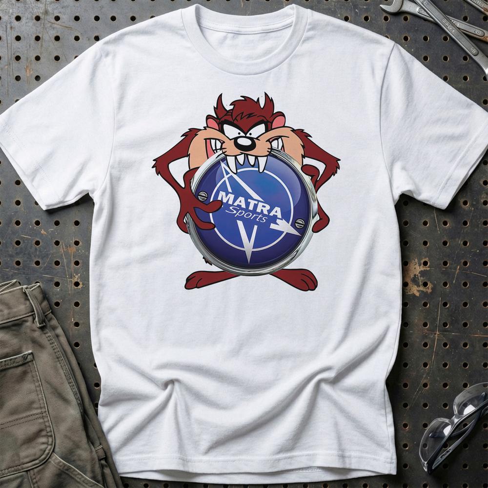 Matra TAZ Unisex T-Shirt , Bomuld-Beklædning-Matra-Hvid-S-Garage Culture Shop- garage - man cave - merchandise