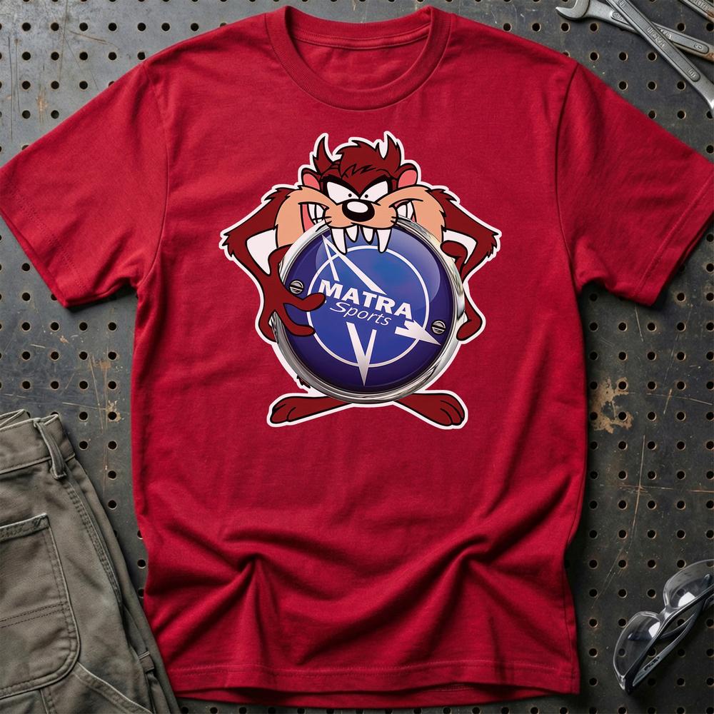 Matra TAZ Unisex T-Shirt , Bomuld-Beklædning-Matra-Rød-S-Garage Culture Shop- garage - man cave - merchandise