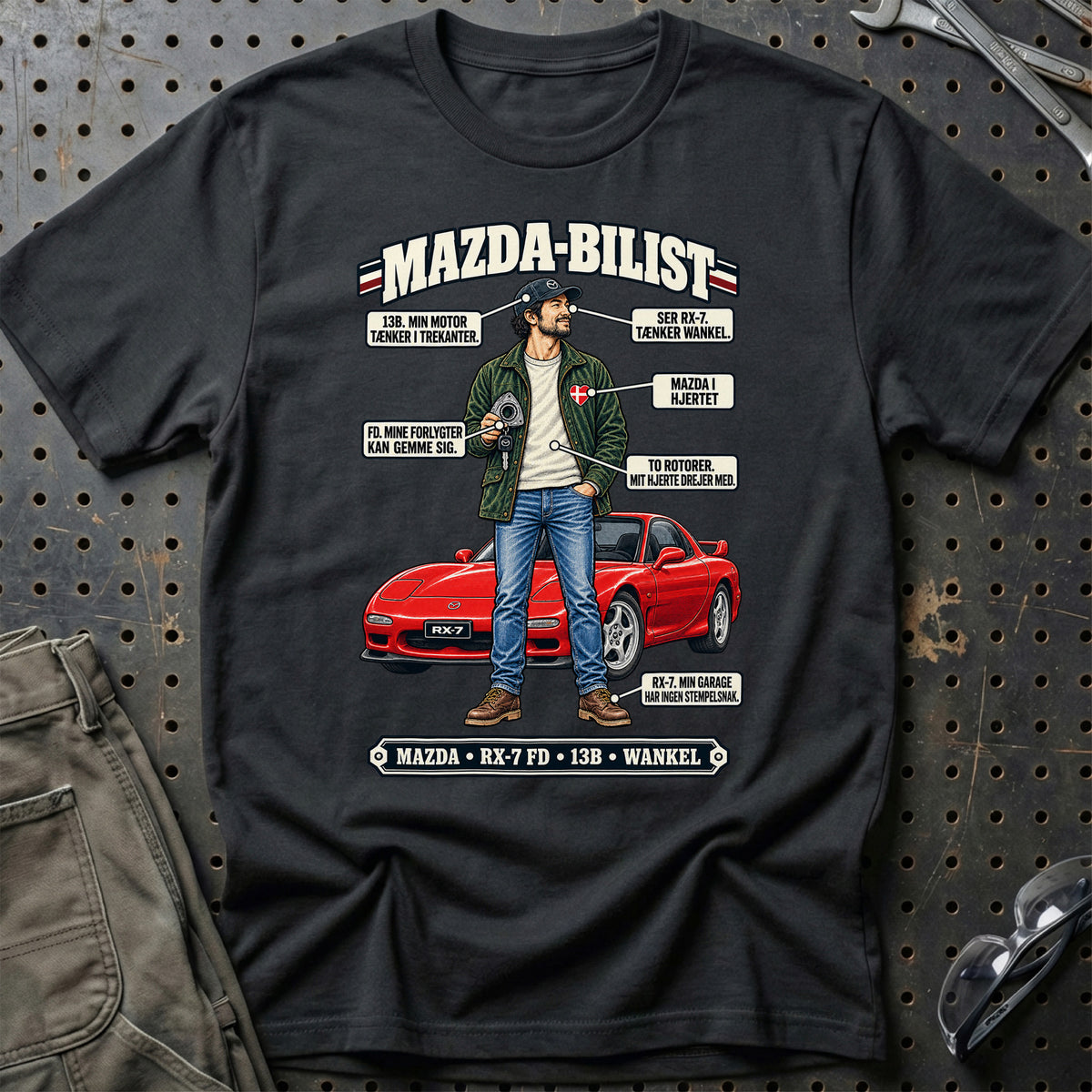 
Mazda-Bilist T-Shirt – Sort