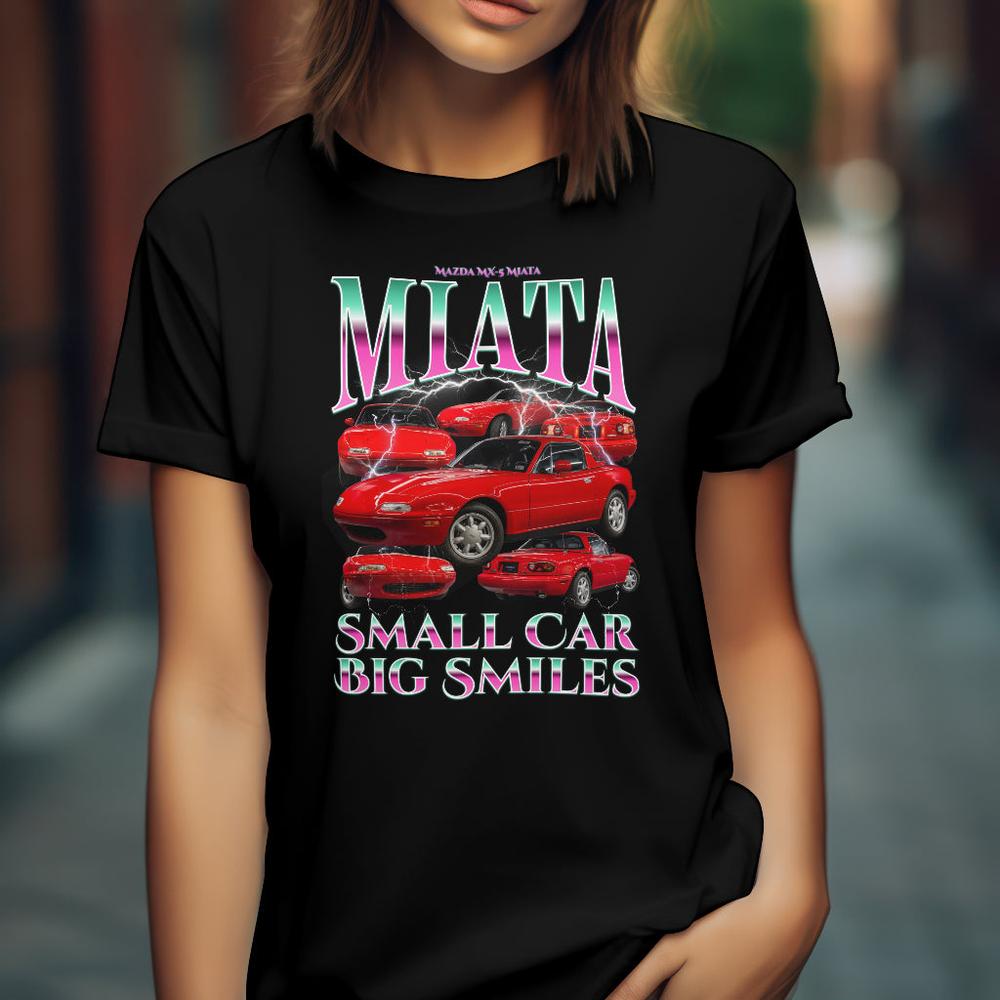 Mazda MX 5 Miata - Bootleg Style Unisex T-Shirt , Bomuld-Beklædning-Mazda-Garage Culture Shop- garage - man cave - merchandise