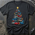 Mazda MX5 Juletræ Christmas Tree T-Shirt-Beklædning-Mazda-Sort-S-Garage Culture Shop- garage - man cave - merchandise