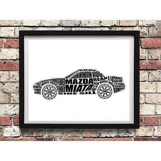 Mazda Miata Mx-5 Skilte, Musemåtte, Dørmåtte , Plakat-Skilte-Mazda-Garage Culture Shop- garage - man cave - merchandise