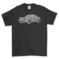 Mazda Miata Old School Typography T-Shirt-Beklædning-Mazda-Sort-S-Garage Culture Shop- garage - man cave - merchandise