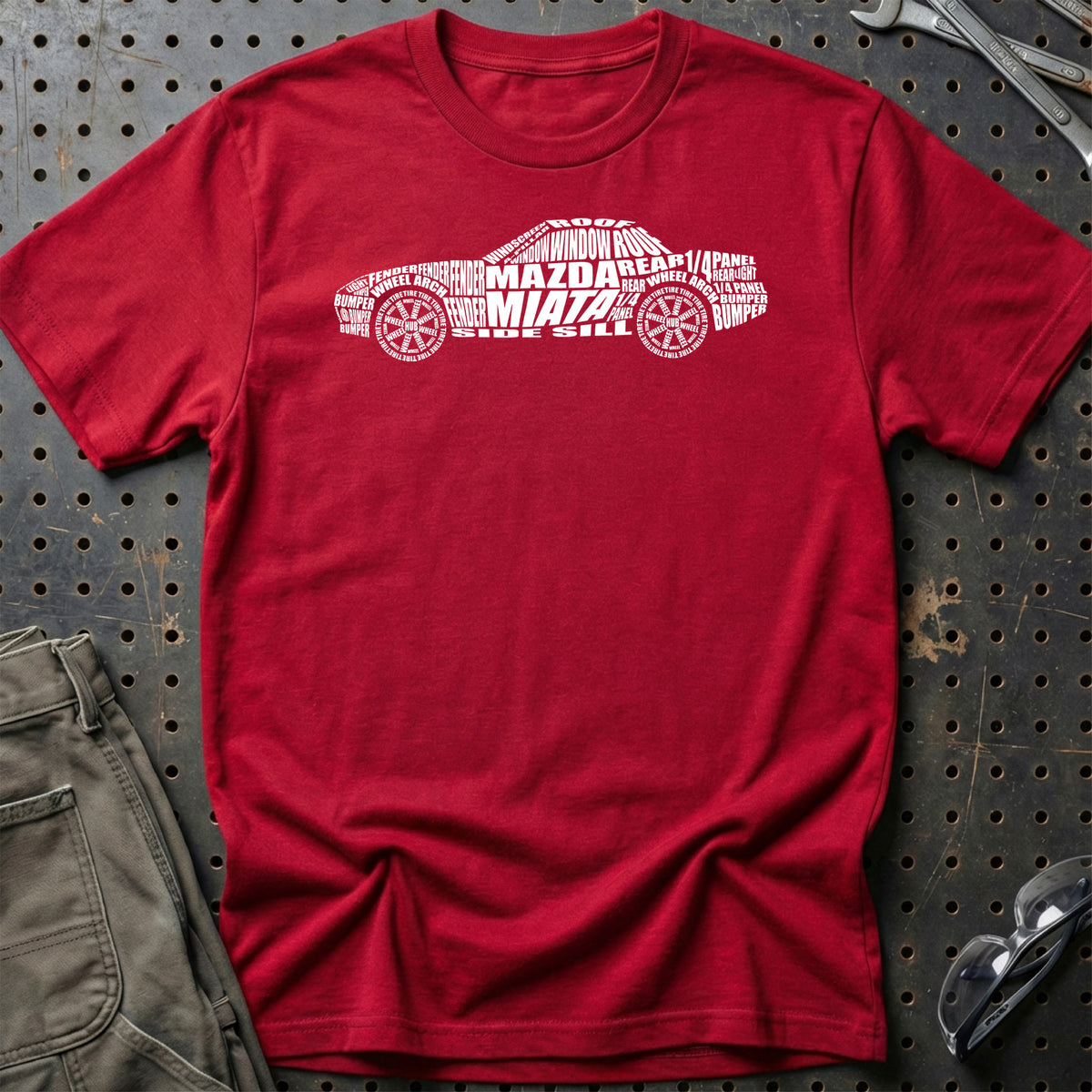 
Mazda Miata T-Shirt – Rød
