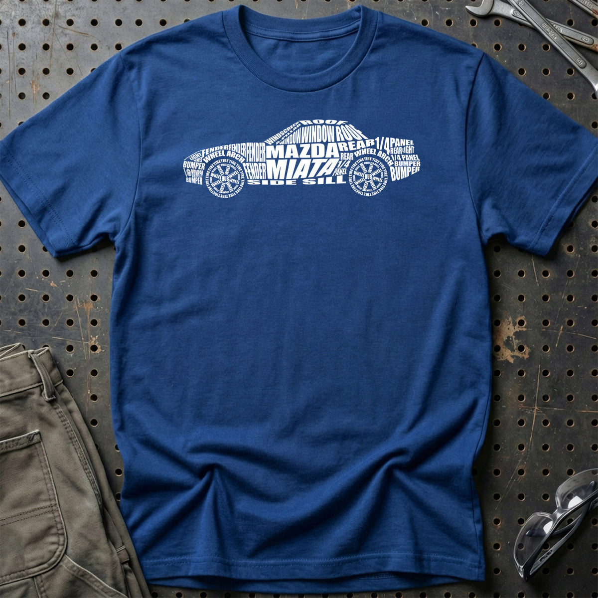 
Mazda Miata T-Shirt – Blå Royal
