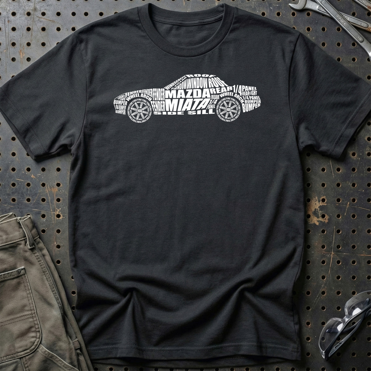 
Mazda Miata T-Shirt – Sort