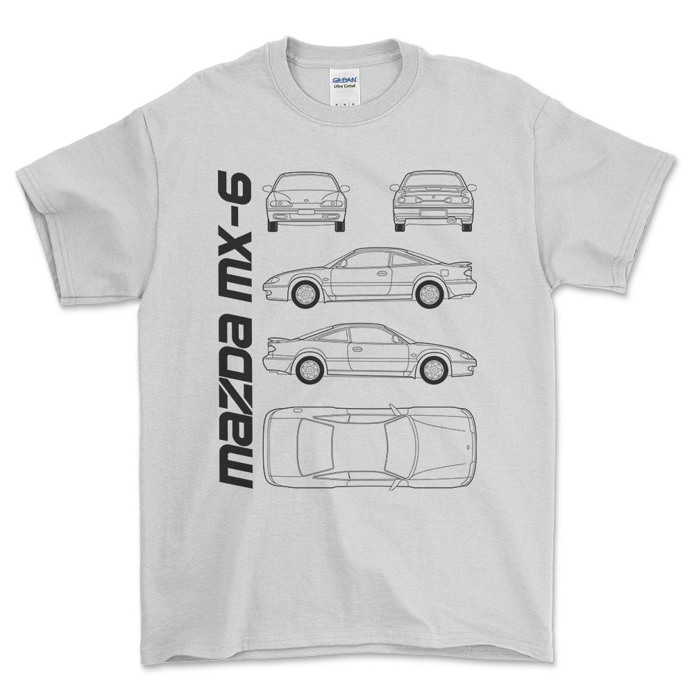 Mazda Mx-6 (Ge) T-Shirt-Beklædning-Mazda-Hvid-S-Garage Culture Shop- garage - man cave - merchandise