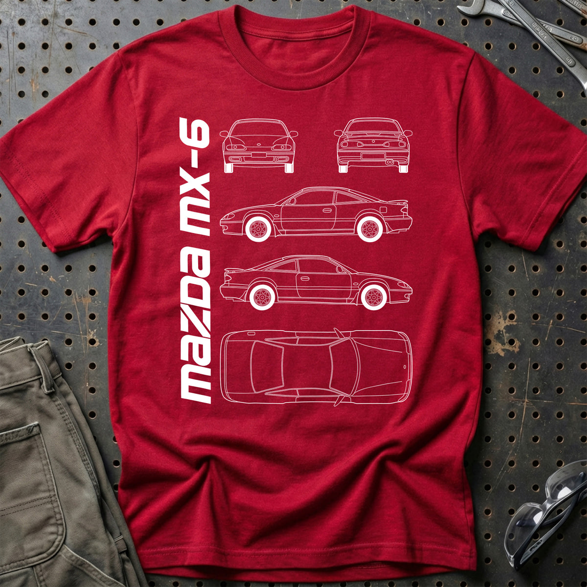 
Mazda Mx-6 (Ge) T-Shirt – Rød