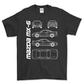 Mazda Mx-6 (Ge) T-Shirt-Beklædning-Mazda-Sort-S-Garage Culture Shop- garage - man cave - merchandise