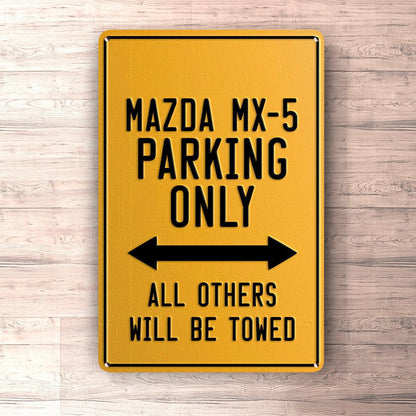 Mazda Mx5 Parking Only Skilte, Musemåtte, Dørmåtte-Parking skilte-Mazda-Garage Culture Shop- garage - man cave - merchandise