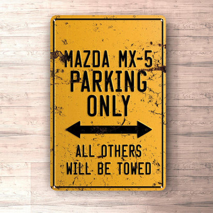 Mazda Mx5 Parking Only Skilte, Musemåtte, Dørmåtte-Parking skilte-Mazda-Garage Culture Shop- garage - man cave - merchandise