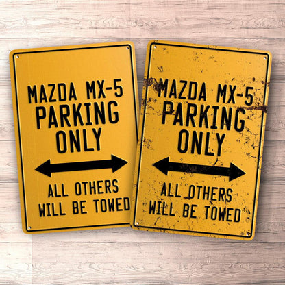 Mazda Mx5 Parking Only Skilte, Musemåtte, Dørmåtte , Plakat-Parking skilte-Mazda-Garage Culture Shop- garage - man cave - merchandise